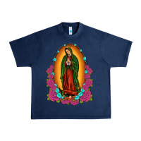 Navy our lady of guadalupe Urban Heavy Tee - JahusDesignShop