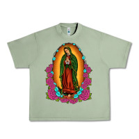 Oil Green our lady of guadalupe Urban Heavy Tee - JahusDesignShop