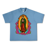 Pebble Blue our lady of guadalupe Urban Heavy Tee - JahusDesignShop