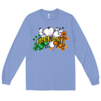 Colony Blue ireland flag Long Sleeve Tee - NancyCooperArtShop