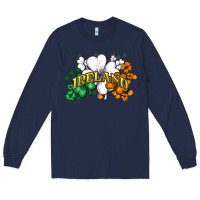 Navy ireland flag Long Sleeve Tee - NancyCooperArtShop