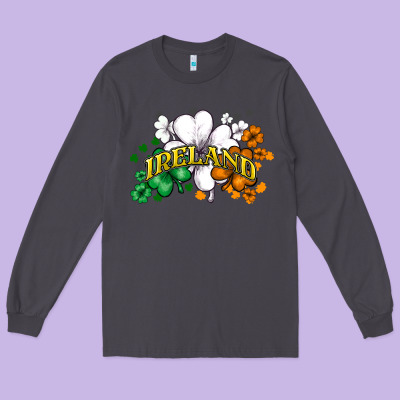 Ireland Flag Long Sleeve Tee Designed By Nancycooperartshop