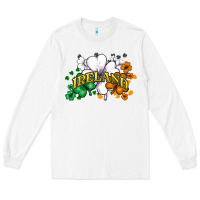 White ireland flag Long Sleeve Tee - NancyCooperArtShop