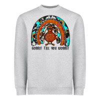 Heather Grey gobble till you wobble rainbow Heavyweight Sweatshirt - JahusDesignShop