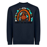 Navy gobble till you wobble rainbow Heavyweight Sweatshirt - JahusDesignShop