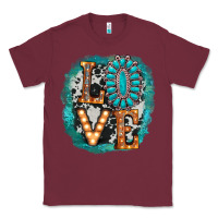 Burgundy love western Classic Tee - AdoDesignShop