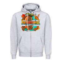 Heather Grey Phlebotomist pumpkin Zipper Hoodie - NancyCooperArtShop
