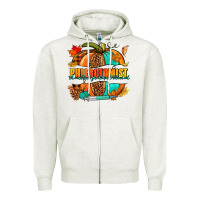 Oatmeal Heather Phlebotomist pumpkin Zipper Hoodie - NancyCooperArtShop