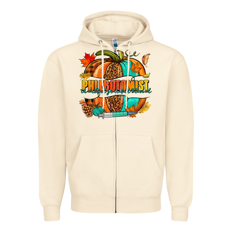 Phlebotomist Pumpkin Zipper Hoodie by NancyCooperArtShop | Teevron
