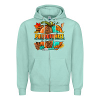 Seafoam Phlebotomist pumpkin Zipper Hoodie - NancyCooperArtShop