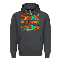 Smoke Phlebotomist pumpkin Zipper Hoodie - NancyCooperArtShop