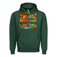 Sports Green Phlebotomist pumpkin Zipper Hoodie - NancyCooperArtShop