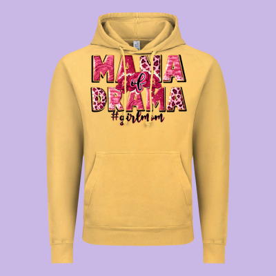 Mama Of Drama Girl Mom Vintage Hoodie Designed By Jahusdesignshop