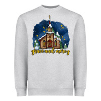 Christmas Church And Snow Grace And Mercy Heavyweight Sweatshirt | Teevron