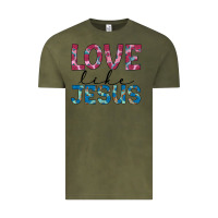 Vintage Olive love like jesus Vintage Tee - JahusDesignShop