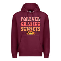 Burgundy forever chasing sunsets Premium Hoodie - JahusDesignShop