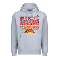 Heather Grey forever chasing sunsets Premium Hoodie - JahusDesignShop