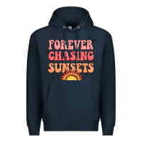 Navy forever chasing sunsets Premium Hoodie - JahusDesignShop