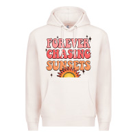 Pale Pink forever chasing sunsets Premium Hoodie - JahusDesignShop