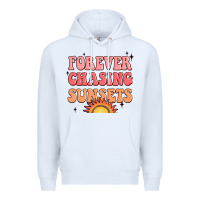 White forever chasing sunsets Premium Hoodie - JahusDesignShop