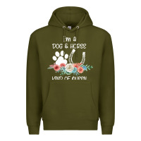 Army Green Im A Dog And Horse Kind Of Queen Premium Hoodie - Bettercallsaul