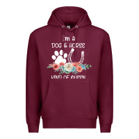 Burgundy Im A Dog And Horse Kind Of Queen Premium Hoodie - Bettercallsaul