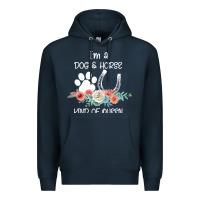 Navy Im A Dog And Horse Kind Of Queen Premium Hoodie - Bettercallsaul