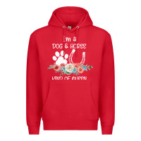 Im A Dog And Horse Kind Of Queen Premium Hoodie | Teevron