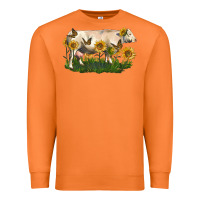 Carrot charolais cow with sunflower Premium Sweatshirt - LillyAllenDesigns