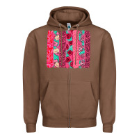 Chestnut valentines day brushstroke Zipper Hoodie - NancyCooperArtShop