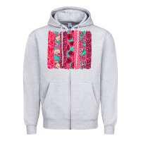 Heather Grey valentines day brushstroke Zipper Hoodie - NancyCooperArtShop
