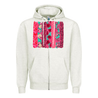 Oatmeal Heather valentines day brushstroke Zipper Hoodie - NancyCooperArtShop