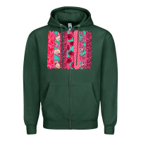Sports Green valentines day brushstroke Zipper Hoodie - NancyCooperArtShop