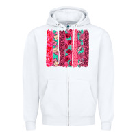 White valentines day brushstroke Zipper Hoodie - NancyCooperArtShop