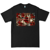 Black christmas leopard cowhide background Premium Tee - BarkalooDesign