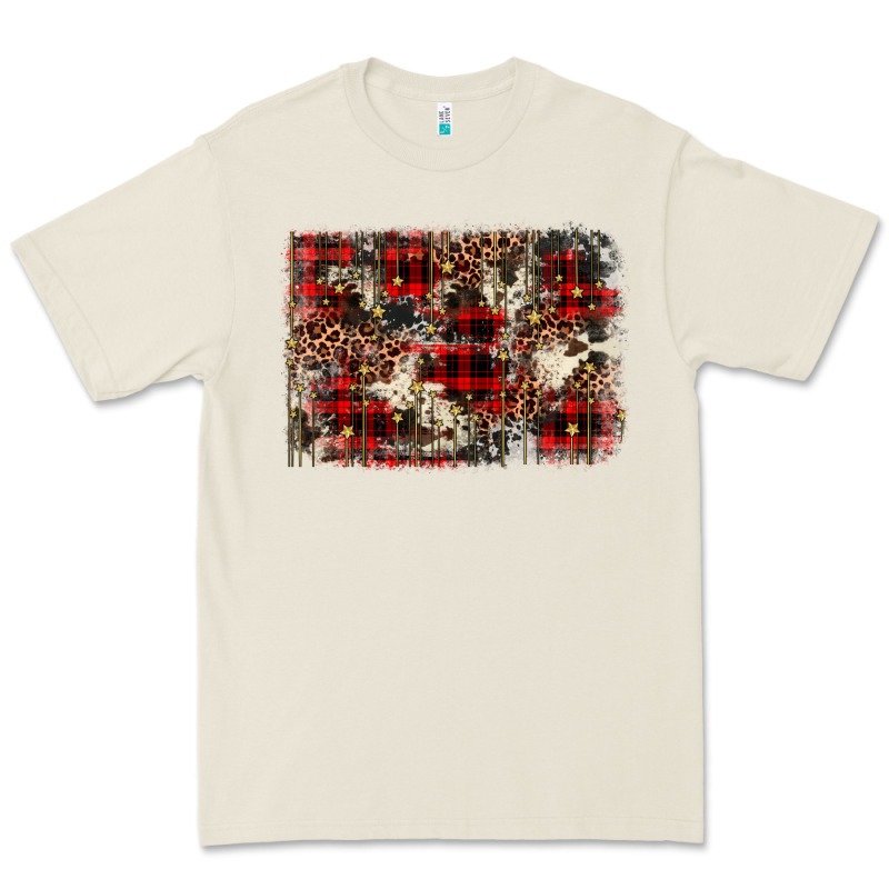 Christmas Leopard Cowhide Background Premium Tee by BarkalooDesign | Teevron