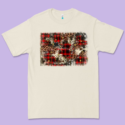 Christmas Leopard Cowhide Background Premium Tee Designed By Barkaloodesign