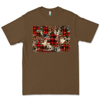 Cacao christmas leopard cowhide background Premium Tee - BarkalooDesign