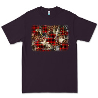 Plum christmas leopard cowhide background Premium Tee - BarkalooDesign