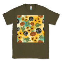 Army Green leopard pumpkin cactus sunflower seamless Classic Tee - AdoDesignShop
