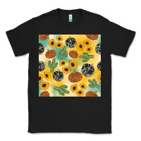 Black leopard pumpkin cactus sunflower seamless Classic Tee - AdoDesignShop