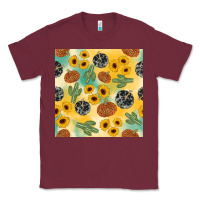 Burgundy leopard pumpkin cactus sunflower seamless Classic Tee - AdoDesignShop