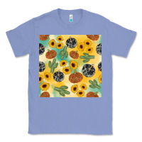 Colony Blue leopard pumpkin cactus sunflower seamless Classic Tee - AdoDesignShop