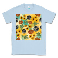 Dusty Blue leopard pumpkin cactus sunflower seamless Classic Tee - AdoDesignShop