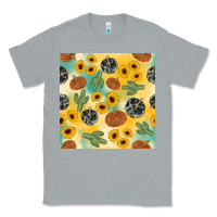 Heather Grey leopard pumpkin cactus sunflower seamless Classic Tee - AdoDesignShop