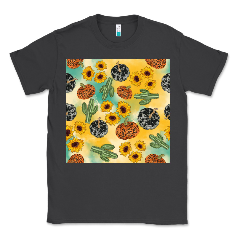 Leopard Pumpkin Cactus Sunflower Seamless Classic Tee by AdoDesignShop | Teevron