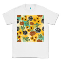 White leopard pumpkin cactus sunflower seamless Classic Tee - AdoDesignShop