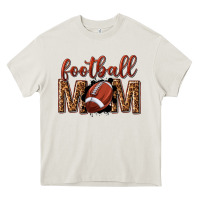 Cream football mom Heavy Core Tee - texasbilliewilder