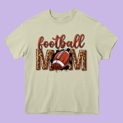 Football Mom Heavy Core Tee Designed By Texasbilliewilder