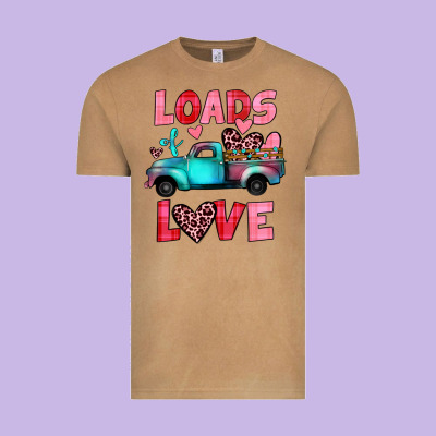 Loads Of Love Truck Vintage Tee Designed By Jahusdesignshop